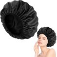 thumbnail image 1 of Gorro de ducha impermeable de tres capas, gorro de ducha suave con capa interior de microfibra, 1 of 4