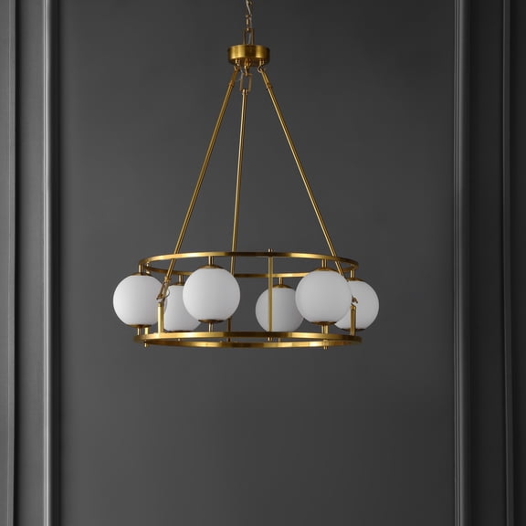 Safavieh Solabrina 6 -Light 30" Modern Metal Chandelier, Gold