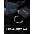 thumbnail image 5 of Bandmax 8MM Stainless Steel Cuban Chain Bracelets for Men Women Miami Curb Link Hand Chain Special Father's Day Birthday Gift with Card To Dad, 5 of 8