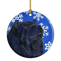 Carolines Treasures SS4639-CO1 Chow Chow Winter Snowflakes Holiday Christmas Ceramic Ornament