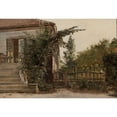 thumbnail image 3 of Christen Købke 14x11 Black Modern Framed Museum Art Print Titled - The Garden Steps Leading to the Artist's Studio on Blegdammen, 3 of 5