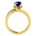thumbnail image 4 of Aonejewelry 1.15 Ct. Halo Tanzanite and Diamond Engagement Ring Crafted In 14k Solid Yellow Gold, 4 of 4