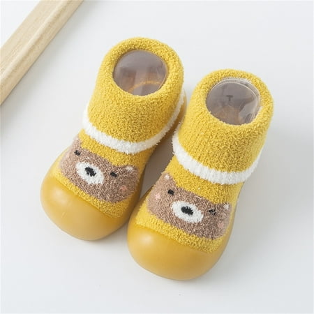 

Baby Slipper Socks Non- Toddler Boys Girls Walking Socks Shoes Soft Sole Sneakers Cotton Indoor Socks for Boys Girls 18-24 Months