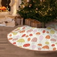 thumbnail image 6 of Daiia Cute Cartoon Mushrooms Drawing Merry Christmas Tree Skirt , Xmas Large Lace-up Tree Skirt, Santa Snowflakes Rustic Home Decorations New Year Party Farmhouse Decor-48", 6 of 7