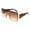 Tortoise (Brown), variant on Women's Sunglasses Studded Oversized Square Mono Lens Fashion UV400 Black, Smoke