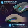 thumbnail image 2 of TSV Gaming Mouse Wired, USB Computer Mouse with 4 Adjustable DPI, RGB Backlit LED, Side Buttons, Ergonomic Optical Mice for PC, Laptop, Windows, Mac, Vista, Linux, Gamer, 2 of 9