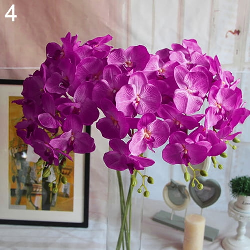 Ayyufe Artificial Butterfly Orchid Flower 1 Piece Wedding Home Decor Fake Cloth Flower