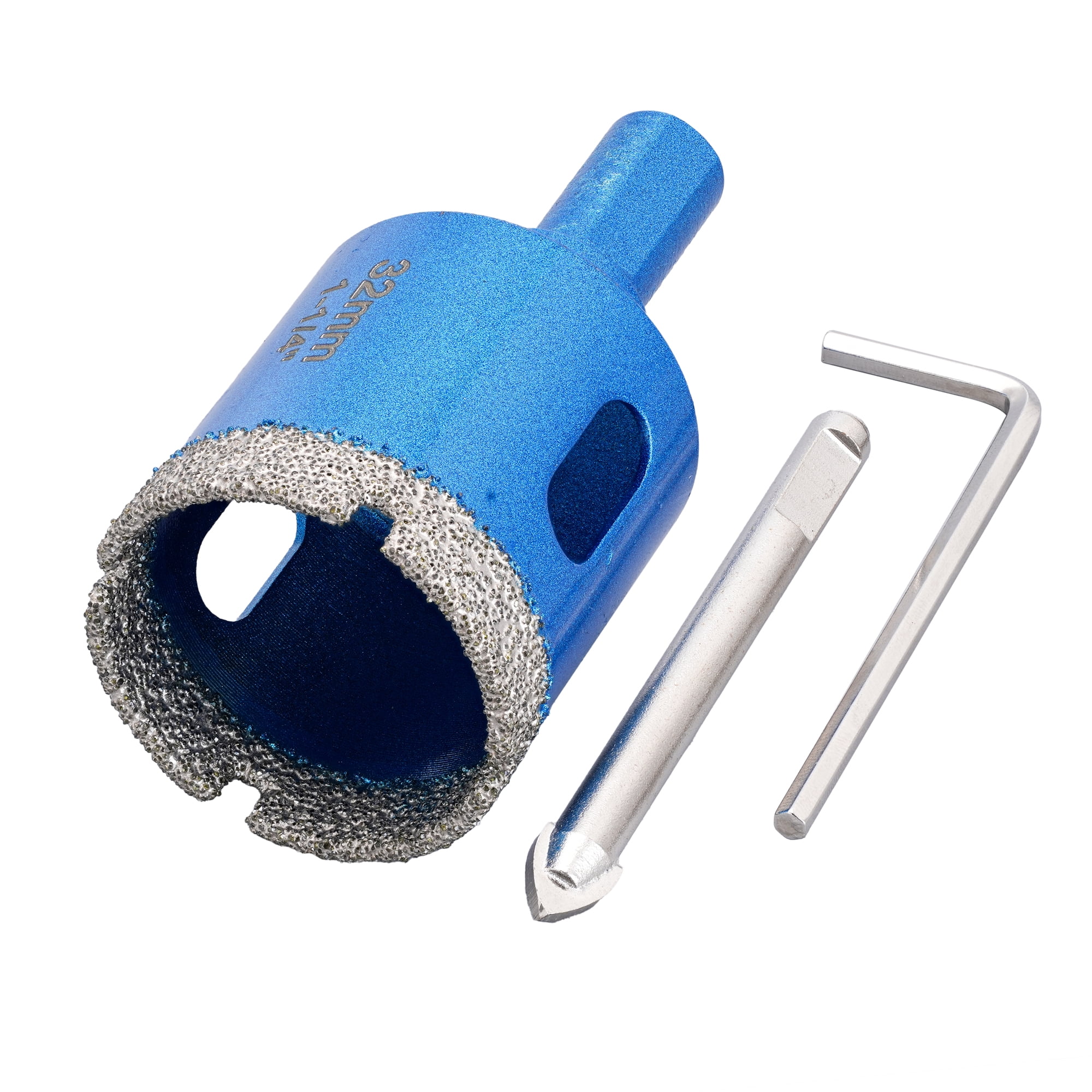 ILOVETOOL 2Pcs 32mm 1-1/4'' Diamond Hole Saw Glass Stone Marble Ceramic Tile Drill Bits with Center Pilot Bit Center Position Hole Opener