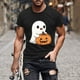 thumbnail image 1 of Blusas y camisas de manga corta y cuello redondo para hombre. Blusas/camisetas de manga corta con cuello redondo y estampado de Halloween para hombre. Blusa para hombre., 1 of 5