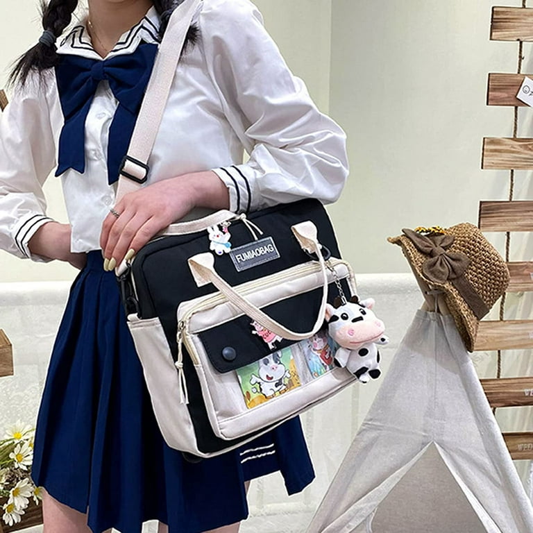 DanceeMangoo Japanese Crossbody Bag Cute Shoulder Tote Laptop Bag