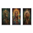 thumbnail image 2 of Designart "Holy Mary Radiating Aura IV" Christianism Framed Wall Art Set Of 3 - Green Traditional Frame Gallery Wall Set For Home Decor, 2 of 6