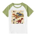 thumbnail image 1 of RXIRUCGD 2025 Vêtements d'Été pour Enfants Tout-Petits Garçons Filles Mode Mignon Col Rond Imprimé Manches Courtes Haut, 1 of 7