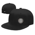 thumbnail image 7 of DouZhe Flat Brim Cap Snapback Hat, Abstract Circle Letter S Prints Adjustable Black Adult Baseball Cap, 7 of 7
