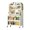 White, variant on 65'' Tall Kitchen Bakers Rack with Flip Door Cabinet, 5-Tier Microwave Stand & Coffee Bar, Heavy Duty Storage Shelving Unit with Pegboard & Hooks,White