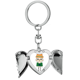 thumbnail image 1 of India National Asia New Delhi banner uu Llavero de alas de ángel en forma de corazón, 1 of 3