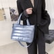 thumbnail image 3 of Bolsos Cruzados Bolso de hilo de nailon para mujer, moda coreana de invierno, con asa superior de Color puro, 3 of 5