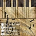 thumbnail image 5 of Body Pillow Cover 21x54 inches Vintage Music Notes Satin Pillow Case Cover with Zipper Soft Breathable Long Pillowcase for Hair and Skin, 5 of 6