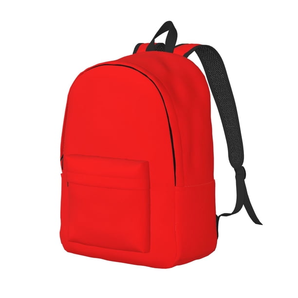 Disketp Red Mochila de Lona Estampada, Mochila Escolar de Viaje Ligera para Estudiantes y Portátil-Medium