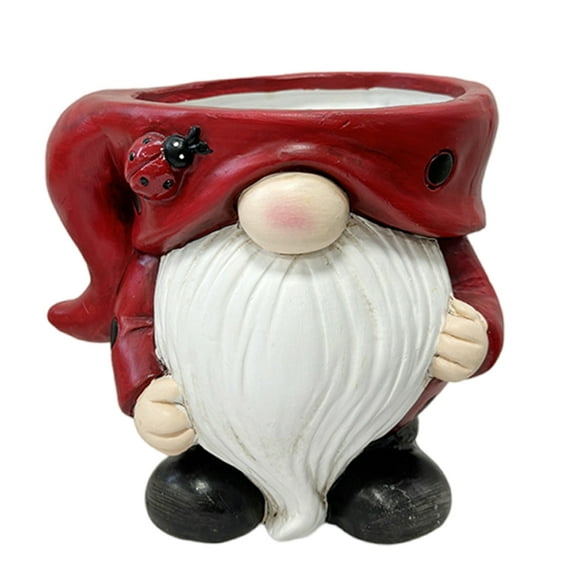 EXCIXING Christmas Elf Ceramic Planter Decorative Figurine for Festival Home Display
