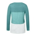 thumbnail image 5 of IROINNID Tunic Tops for Women Plus Size Long Sleeve Solid Shirt Round Neck Loose Fit Blouse Casual Tops,Green, 5 of 5