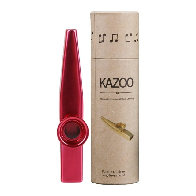 Yinanstore Flûte Kazoo Unique Ukulélé Accompagnement Portable Professionnel avec Boîte de Rangement Jouet Harmonica Adultes Rouge