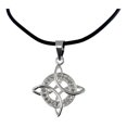 thumbnail image 1 of JOYARIS Collar De Caucho Ajustable Nudo Bruja Zirconias 2 Plata 925 DM-0000765, 1 of 4
