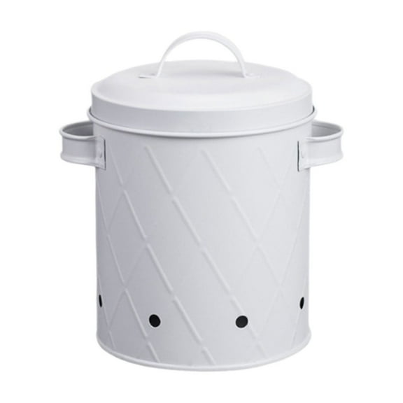 Mesh Fruit and Vegetable Storage Bucket with Lid - Rust-Proof Kitchen Organizer for Potatoes, Onions, Garlic - Stackable Produce Bin - 1 Pack