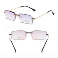 thumbnail image 1 of Blue Light Blocking Reading Glasses Stay Clear Diamond Cut Edge Rimless Comfort Eyeglass for Elderly Men and Women, 1 of 5