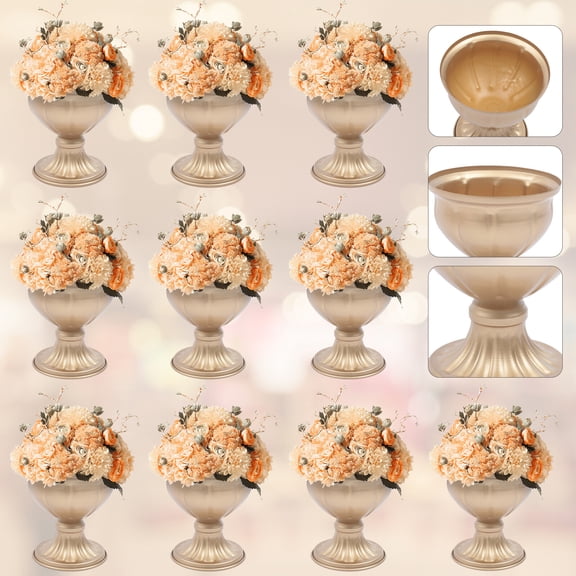 10 Pcs Gold Flowers Vases for Centrepieces, Wedding Table Centerpiece Decoration for Birthday