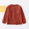 thumbnail image 4 of SERTG Toddlers Girls Casual Solid Color Knit Cardigan Long Sleeve Round Neck Fall Winter Snug Fitted Comfortable Top for Children 2-10 Years(Brown,8-9 Years), 4 of 6