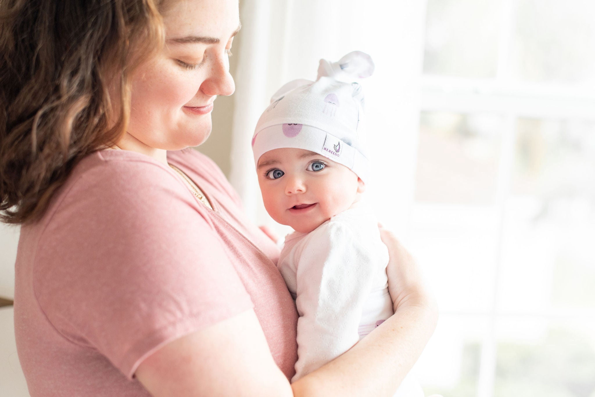 MEMEENO Belly Band for Colic & Gas Relief, Organic Cotton, Self-Warming for Fussy Newborn (Aurelia)