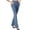 Blue, variant on Women's Casual Pants High Waisted Flared Trousers Stretch Work Office Pants Solid Pleated Knit Bootcut Leggings, Red S