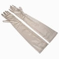 thumbnail image 4 of ManxiVoo Bridal Satin Opera Gloves Full Arm Coverage Special Occasion Accessory with Sheen Finish XL Size Beige, 4 of 4