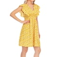 thumbnail image 6 of IROINNID Summer Dress For Women Casual Comfy V Neck Short Sleeve Loose Printing Dress Summer Saving Sale, 6 of 8