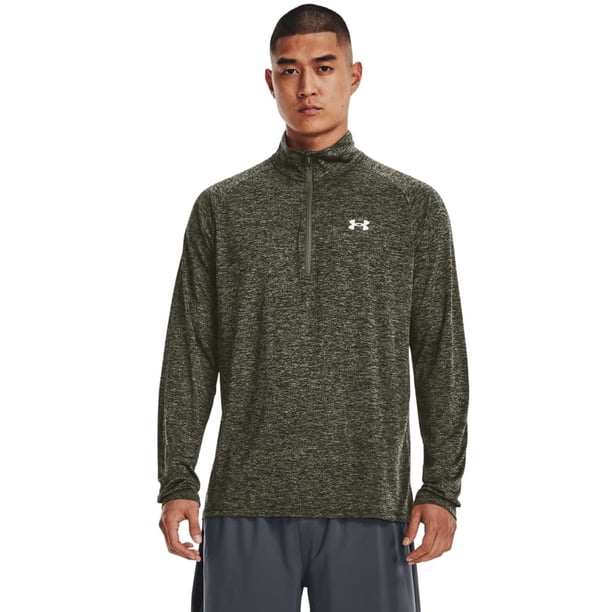 Remera Under Armour Tech 2.0 con Media Cierre Verde Marino Talle S