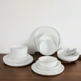 thumbnail image 2 of Table 12 16-Piece Natural White Bone China Coupe Dinnerware Set, Service for 4, 2 of 7