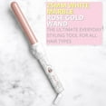 thumbnail image 2 of FoxyBae White Marble Rose Curling Wand - Ceramic Tourmaline Technology - Hair Curler with Negative Ions - Professional Salon Grade Hair Styling Tool (25mm), 2 of 7