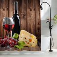 thumbnail image 2 of Wine Cheese Grapes Fabric Shower Curtain Farmhouse Wood Grain Washable Shower Curtains for Bathroom, Waterproof Bath Curtain with Hooks Home Decor 72x84in, 2 of 8