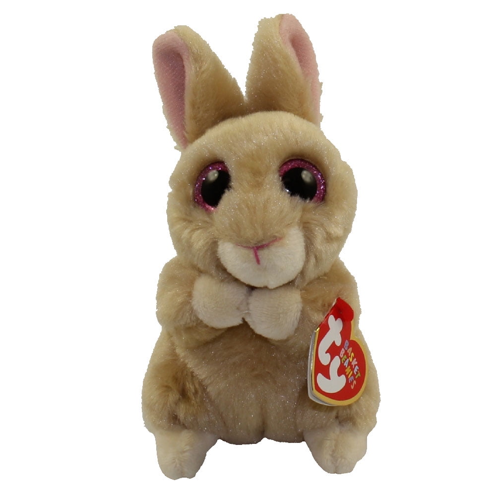 TY Basket Beanie Baby GINGER the Tan Bunny (3 inch)