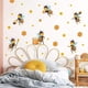 thumbnail image 5 of Bewildely Adhesivo de pared de abeja, calcomanía de abeja de dibujos animados, póster de película adhesiva de flores, pegatinas autoadhesivas, Decoración del hogar, 5 of 5