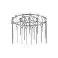 thumbnail image 2 of Weloille Round Air Fryer Grill with 24 Steel Sticks Food Grade Stainless Steel Cooking Rack Portable Vertical Household Skewer Grill for Air Fryers Ovens, 2 of 7