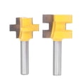 thumbnail image 3 of T Slot Tenons Milling Cutter,  Cutting Flooring Router Bit Heat  PTFE Coating Non Burrs  For Wood Floors, 3 of 8