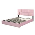 thumbnail image 5 of Churanty 2-Pieces Bedroom Sets,Queen Size Upholstered Platform Bed with Hydraulic Storage System,Storage Ottoman with Metal Legs,Pink, 5 of 9