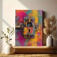 thumbnail image 6 of Colorful Door Hardware Canvas Print Cafe Hallway Home Wall Art Decor, 6 of 8