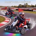 thumbnail image 5 of Licensed Porsche 24V Go Kart Ride on Toys Electric Go Kart for Boys Girls Age 6-12 Years Old, White & Red, 5 of 10