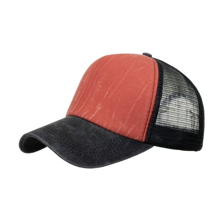 Baseball Hats for Men Women Hit Color Breathable Beach Baseball Cap Hip Hop Sunshade Beach Fashion Hat