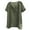 Army Green, variant on Men's Summer Short-sleeved Shirt Button Top Linen Color Shirt (Grey,5XL)