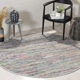 thumbnail image 2 of Safavieh Rag 8' Round Hand Woven Cotton Rug in Gray, 2 of 4