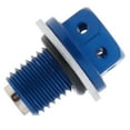 thumbnail image 1 of LOVIVER Metal Car Oil Pan Drain Sump Adsorb Plug Blue Bolt Nut, 1 of 8