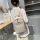 thumbnail image 3 of Bolsa Mochila Oxford para mujer, mochila grande con cremallera, mochila de viaje grande a la moda (blanco), 3 of 7